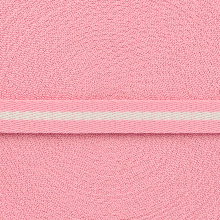 FITA LISTRAS 20MM COR ROSA BEBE/CREME 1 METRO