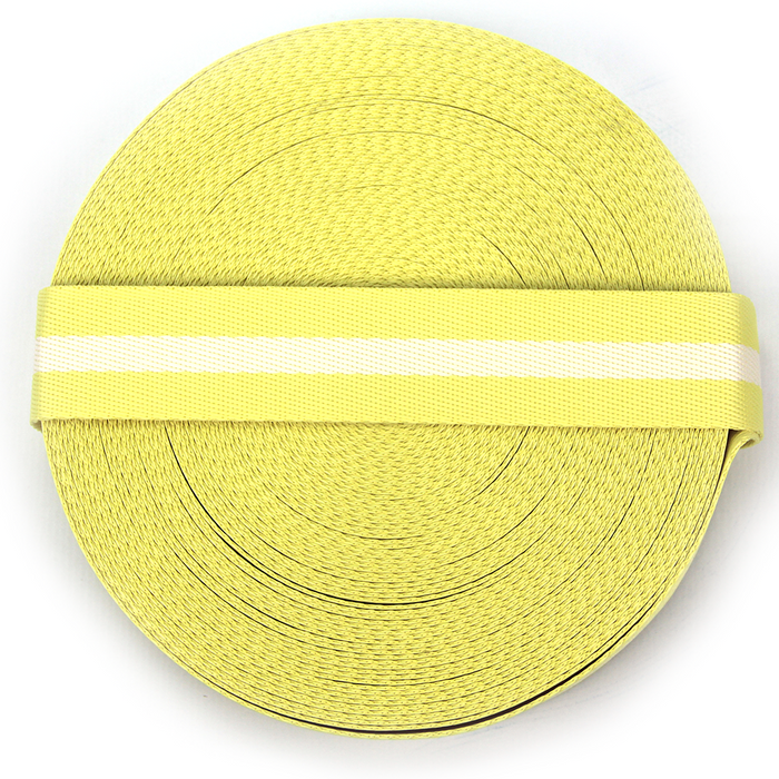 FITA LISTRAS 40MM COR AMARELO/CREME 1 METRO