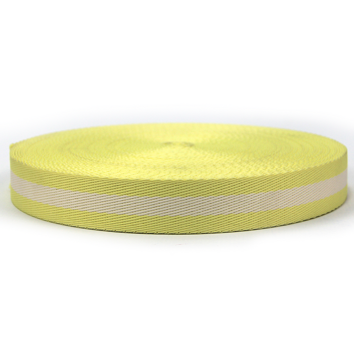 FITA LISTRAS 30MM COR AMARELO/CREME 1 METRO