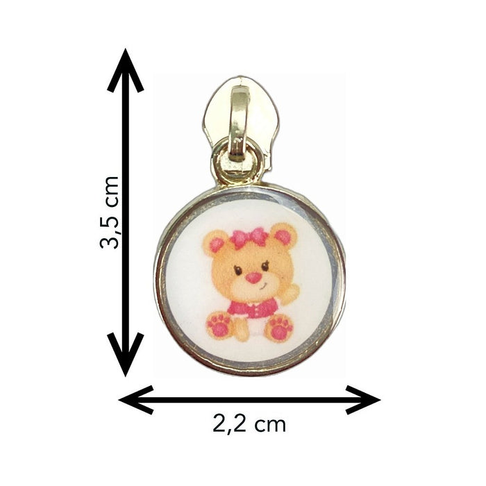 CURSOR URSINHO ROSA COM RESINA - 10 PEÇAS