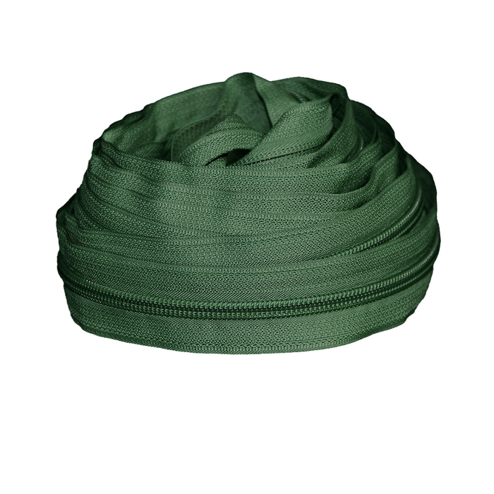 ZIPER Nº6 POLIESTER COR VERDE MILITAR 10 METROS